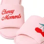 Chinelo Pantufa Rosa Cerejinha Cor Com Amor