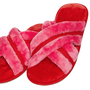Chinelo Pantufa Slider Cruzada Cherry Pink Lua Lua