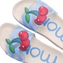 Chinelo Slider Cerejinha Listra Momi