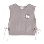 Colete de Tricot Hello Kitty Cinza Claro Momi