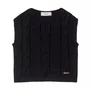 Colete Pullover Tricot Preto Anime