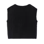 Colete Pullover Tricot Preto Anime