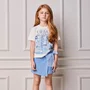 Conjunto Blue House Tule Azul Denim Anime