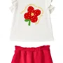 Conjunto Blusa Babadinhos Flor Vermelho Bimbi