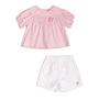 Conjunto Blusa Balone Rosa Off Momi
