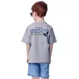 Conjunto Blusa Cinza Mickey Bermuda Jeans Youccie
