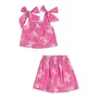 Conjunto Bordado Borboletas Rosa Momi