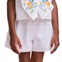Conjunto Branco Bordado Abacaxi Anime