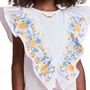 Conjunto Branco Bordado Abacaxi Anime