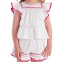 Conjunto Branco e Vermelho Lacinhos Petit Cherie