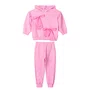 Conjunto com capuz Laços Rosa Girly Anime