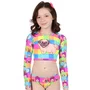 Conjunto Cropped Manga Longa Lara Funny Dog Siri Kids