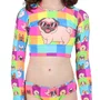 Conjunto Cropped Manga Longa Lara Funny Dog Siri Kids