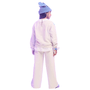 Conjunto de Moletom Bege Stitch com Strass Anime