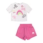 Conjunto Fun Arco Iris Branco e Rosa Momi
