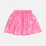Conjunto Hello Kitty Saia Tule Bordado Flores Rosa Neon Momi