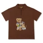 Conjunto Infantil Blusa e Bermuda Teddy Frescobol Chocolate Dame