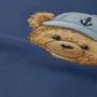 Conjunto Infantil Blusa e Bermuda Teddy Rosto Navy Dame