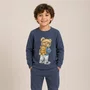Conjunto Infantil Malha Texturizada Teddy Mochila Denim Dame