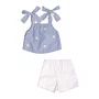 Conjunto Listinha Marinho Margaridas Momi