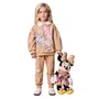 Conjunto Minnie Bordado Bege Kakhi Anime