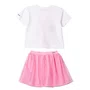 Conjunto Minnie Laço Tule Rosa Anime