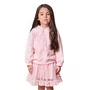 Conjunto Minnie Moletom com Strass e Saia Rosa Soft Anime