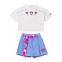 Conjunto Minnie Raquetes Azul Anime