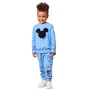 Conjunto Moletom Capuz Azul Logo Mickey Youccie