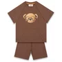 Conjunto Moletom Marrom Teddy Oculos Dame