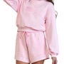 Conjunto Moletom Shorts Rosa Baby Vanilla Cream