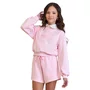Conjunto Moletom Shorts Rosa Baby Vanilla Cream