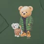 Conjunto Moletom Verde Militar Teddy Puffer Dame