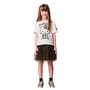 Conjunto Saia de Tule Hello Kitty Preto Brilho Shine Momi