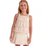 Conjunto Saia e Blusa Tule Bege Petit Cherie