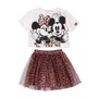 Conjunto Saia Tule Oncinha e Blusa Minnie Anime