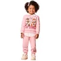 Conjunto Tico e Teco Strass Rosa Quartzo Momi