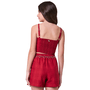 Conjunto Top Saia Xadrez Vermelho Classic I Am