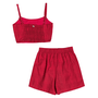 Conjunto Top Saia Xadrez Vermelho Classic I Am