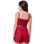 Conjunto Top Saia Xadrez Vermelho Classic I Am