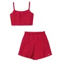 Conjunto Top Saia Xadrez Vermelho Classic I Am