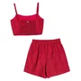 Conjunto Top Saia Xadrez Vermelho Classic I Am
