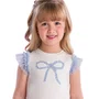 Conjunto Tule Azul Laço Brilho Petit Cherie