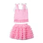 Conjunto Tule Frufru Rosa Princesa Anime