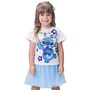 Conjunto Tule Stitch Floral Azul Momi