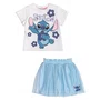 Conjunto Tule Stitch Floral Azul Momi