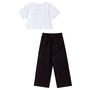 Conjunto Wideleg Moletom Preto Daisy Momi