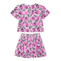 Conjunto Xadrez Rosa Bege Disney Anime