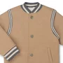 Jaqueta Bomber Patch Teddy Bege Dame