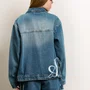 Jaqueta Jeans Bolsos e Laços Básica Authoria